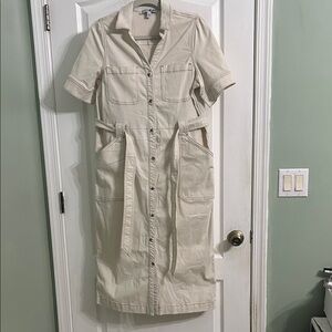 Code Bleu Cream Midi Dress